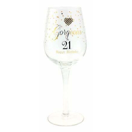 Gorgeous At 21 Wine Glass