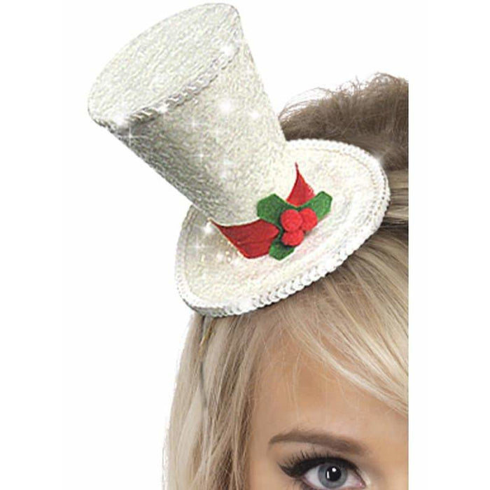 White Christmas Top Hat