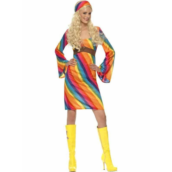 Rainbow Hippie Lady Costume