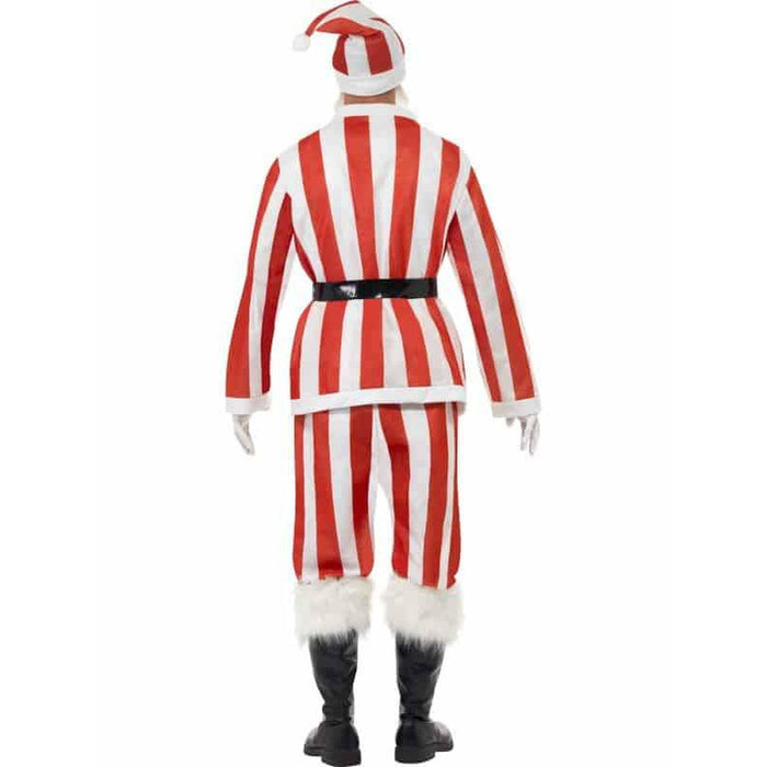 Red And White Striped Sports Santa Suit