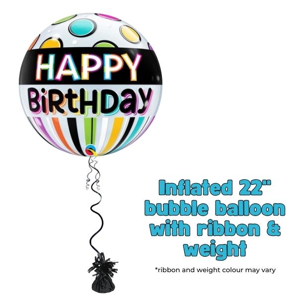 22" Birthday Polka Dots Bubble Balloon