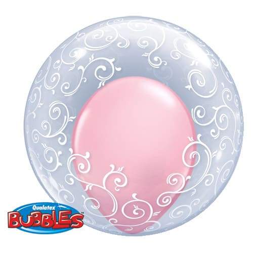 24" Fancy Filigree Deco Bubble Balloon