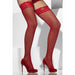 Red Fishnet Hold Ups