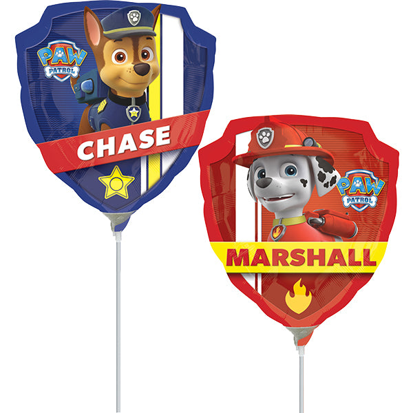 9" Chase & Marshall Paw Patrol Mini Air Fill Balloon