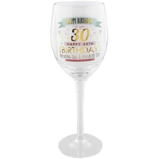 30th Birthday Girl Wine Glass