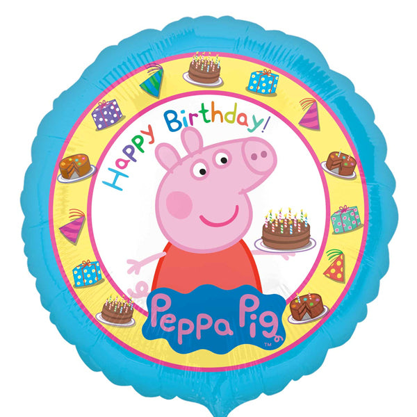 18" Peppa Pig Happy Birthday Foil Balloon