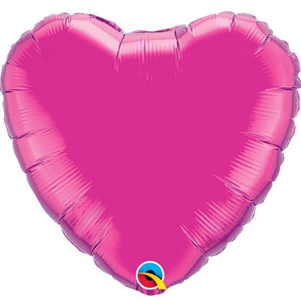 36" Magenta Heart Foil Balloon