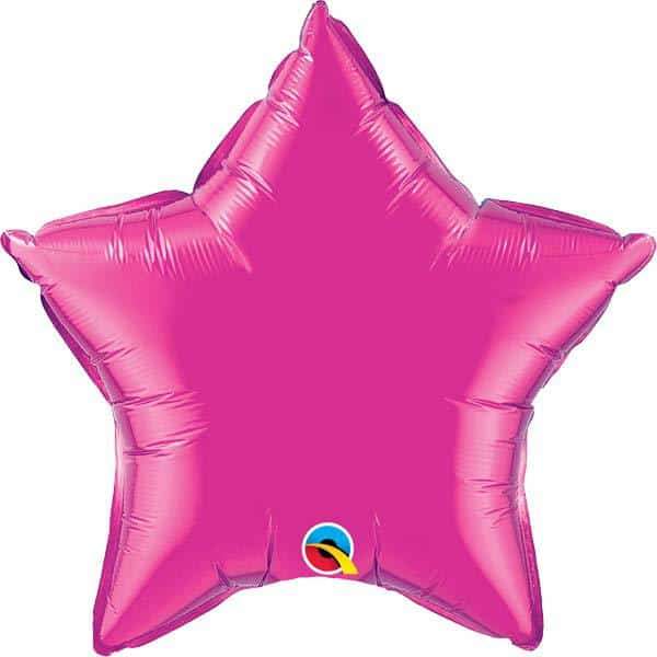 36" Magenta Star Foil Balloon
