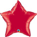 36" Ruby Red Star Foil Balloon