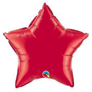 36" Ruby Red Star Foil Balloon