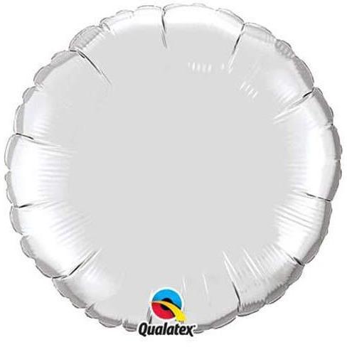 36" Silver Round Foil Balloon