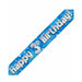3rd Birthday Blue Holographic Banner