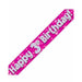 3rd Birthday Pink Holographic Banner