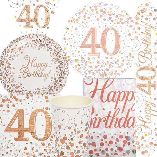 40th Rose Gold Fizz Party Box