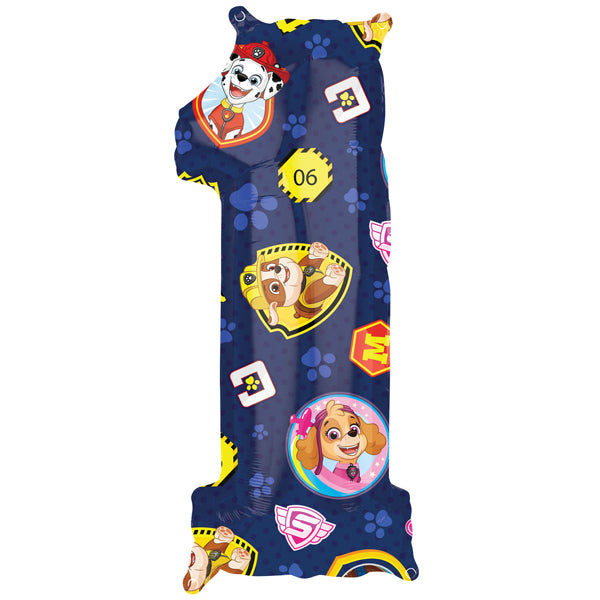26" Paw Patrol Number 1 Supershape Balloon