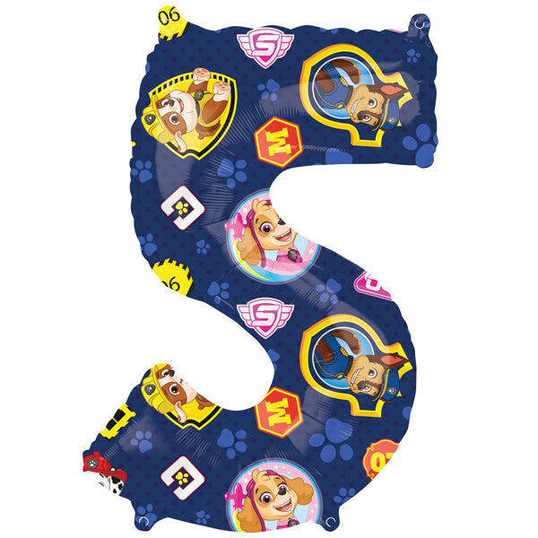 26" Paw Patrol Number 5 Supershape Balloon