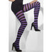 Purple And Black Striped Opaque Tights
