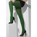 Green And Black Striped Opaque Tights