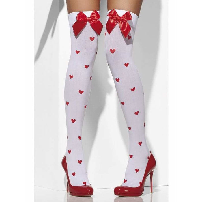 Love Heart Opaque Hold Ups