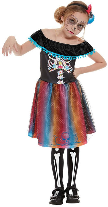 Neon Day Of The Dead Girl Costume