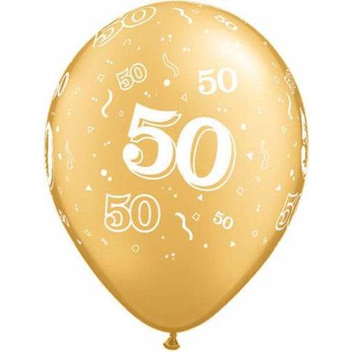 50th Anniversary A Round Latex Balloons x25