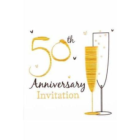 50th Anniversary Card Invitations