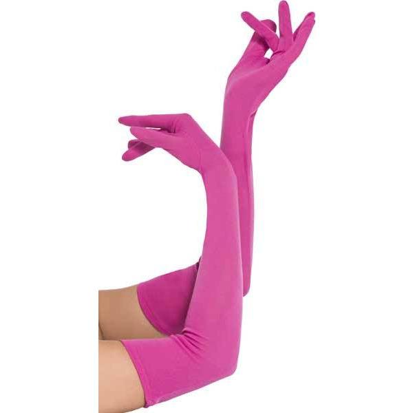 52cm Long Pink Gloves