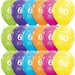 60th Around Tropical Assorted Latex Balloons x50