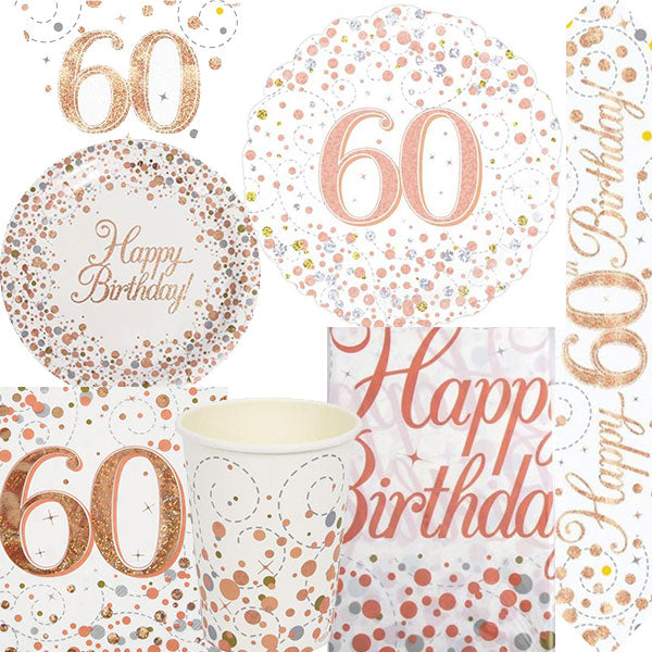 60th Rose Gold Fizz Party Box