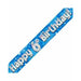 6th Birthday Blue Holographic Banner