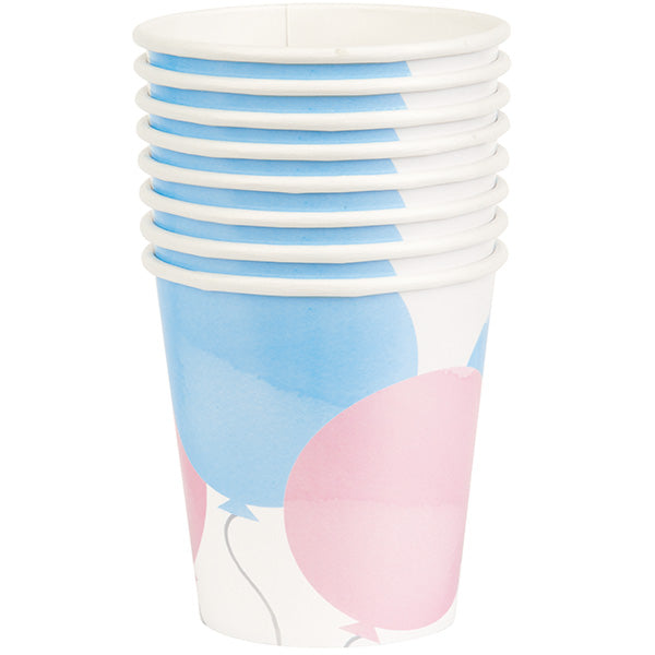 9oz Gender Reveal Paper Cups 8pk