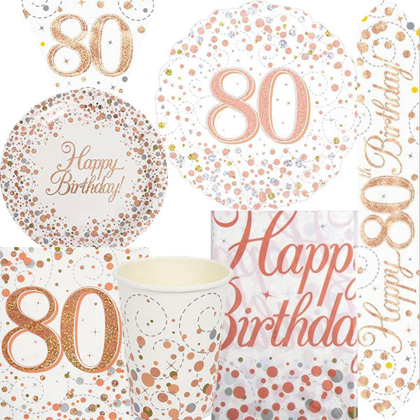 80th Rose Gold Fizz Party Box