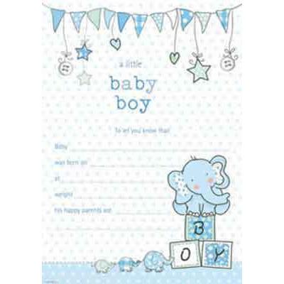 A Little Baby Boy Hanging Pad Announcement x20