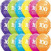 Age 100 Tropical Assorted Latex Balloons 6ct
