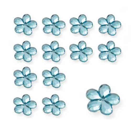 Aqua Flower Diamantes