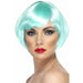 Aqua Short Female Babe Bob Wigs With Fringe