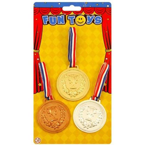 Assorted Plastic Medals x3