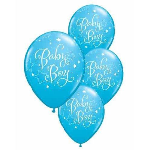 Baby Boy Stars Latex Balloons 6ct