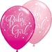 Baby Girl Stars Assorted Latex Balloons x25