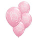 Baby Girl Stars Latex Balloons 6ct