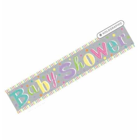 Baby Shower Extra Wide Holographic Banner