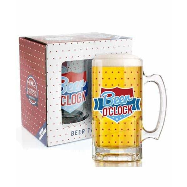 Beer O Clock Tankard Glass