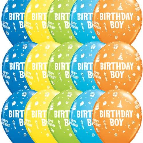 Birthday Boy Latex Balloons x25