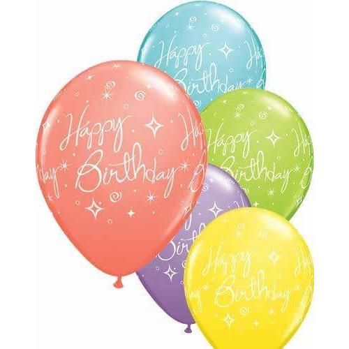 Birthday Elegant Sparkles Latex Balloons 6ct