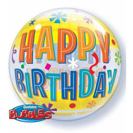 Birthday Fun and Yellow Bands Bubble Balloon