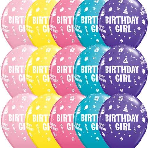 Birthday Girl Latex Balloons x25