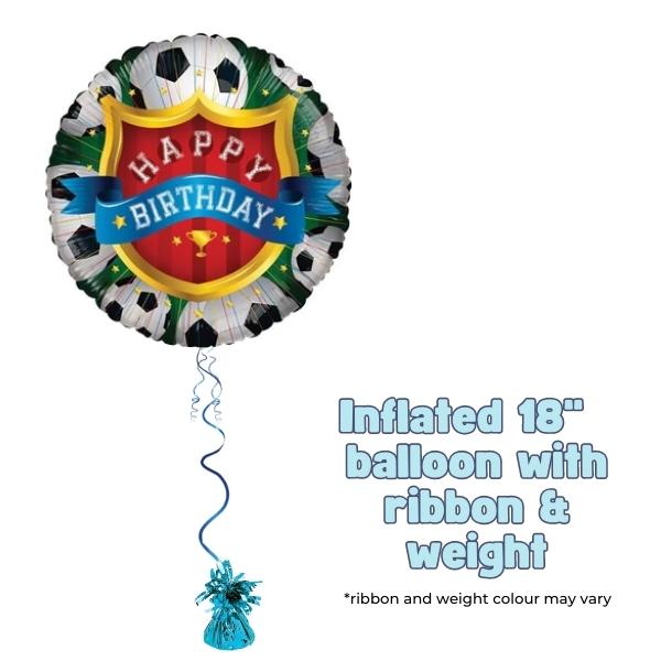 18" Happy Birthday Football Foil Balloon