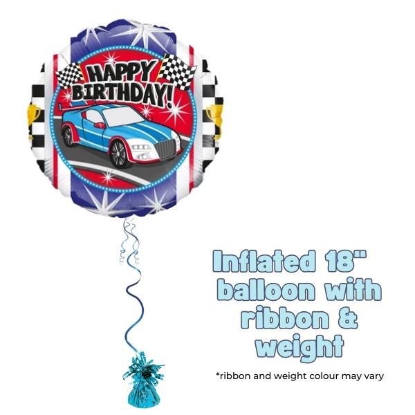 18" Sports Car Birthday Foil Balloon