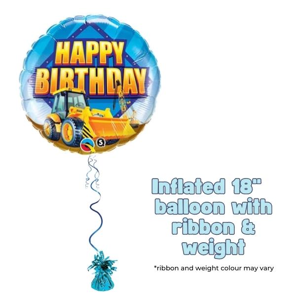18" Birthday Construction Zone Foil Balloon
