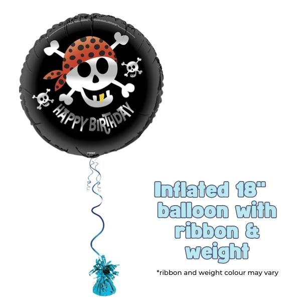 18" Happy Birthday Pirate Foil Balloon